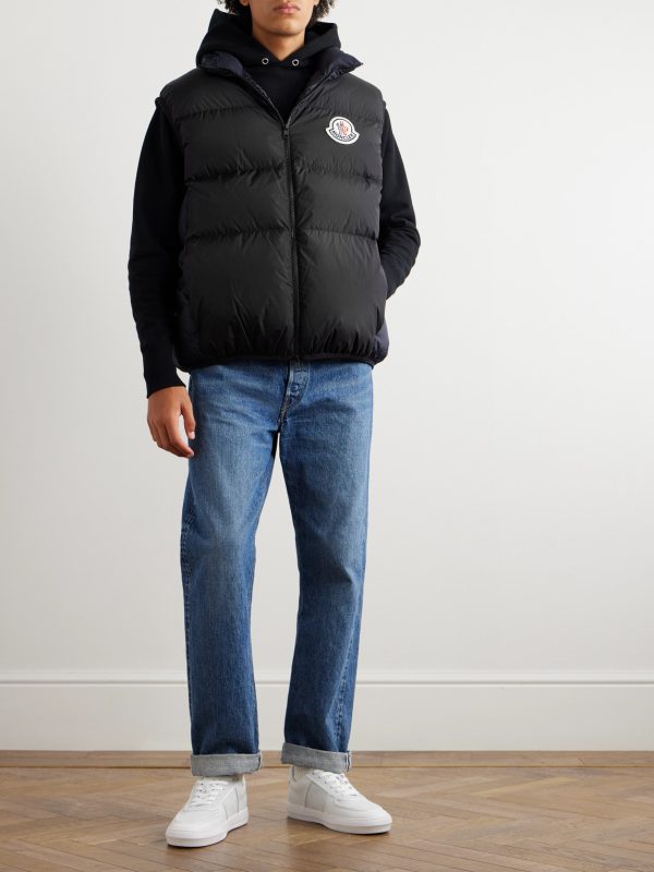 Almaz Logo-Appliquéd Two-Tone Quilted Shell Down Gilet - OU