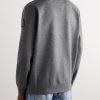 Logo-Embroidered Wool-Blend Felt Sweatshirt - BK