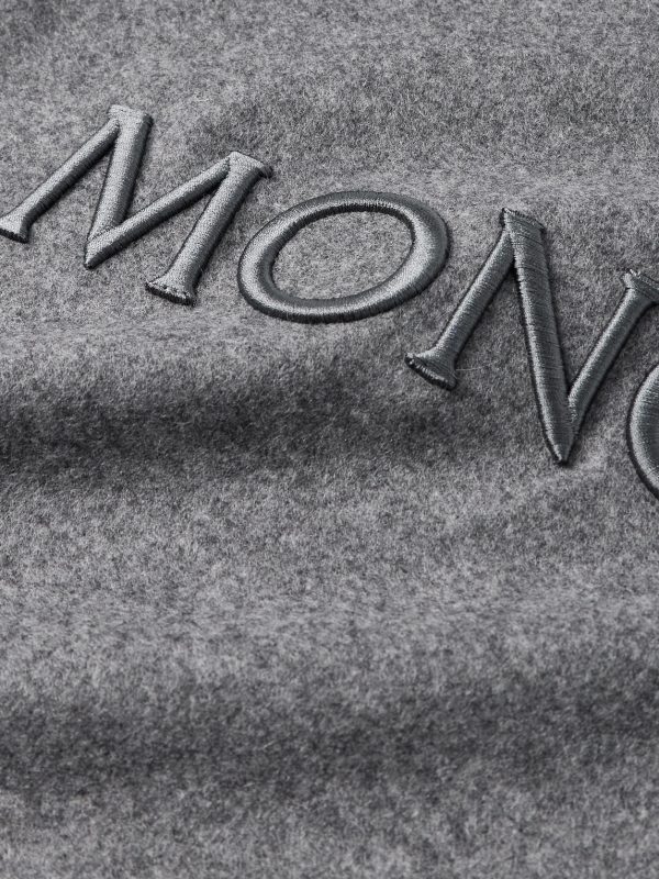 Logo-Embroidered Wool-Blend Felt Sweatshirt - CU