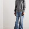 Logo-Embroidered Wool-Blend Felt Sweatshirt - OU
