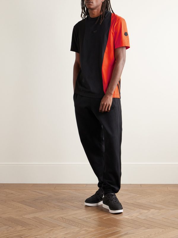 + adidas Originals Logo-Appliquéd Panelled Cotton-Piqué and Jersey T-Shirt - OU