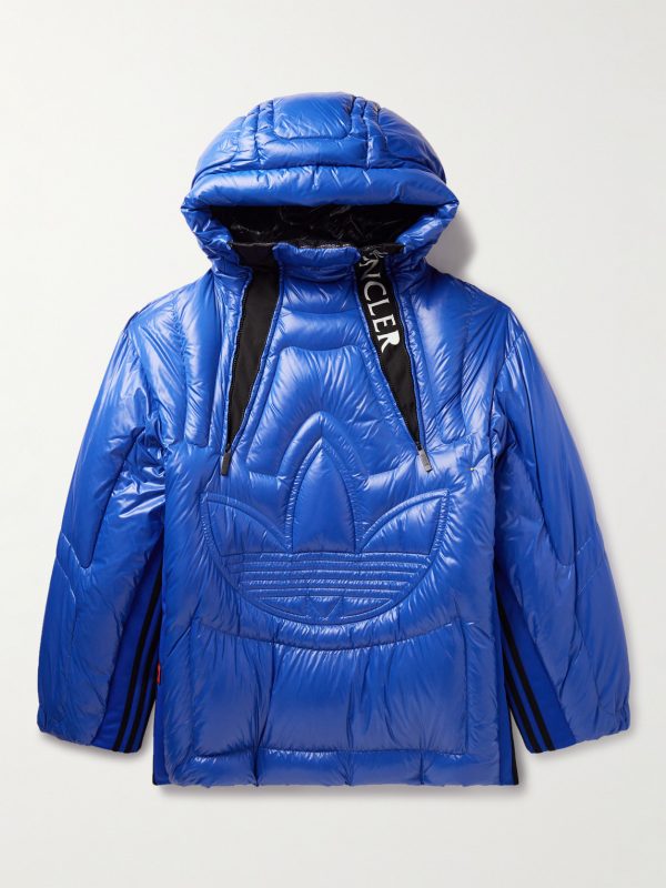 + adidas Originals Chambery Canvas-Trimmed Quilted Glossed-Shell Hooded Down Jacket