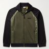 + adidas Originals Logo-Appliquéd Glossed Shell-Trimmed Tech-Jersey Track Jacket + adidas Originals Logo-Appliquéd Glossed Shell-Trimmed Tech-Jersey Track Jacket