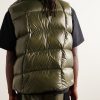 + adidas Originals Bozon Tech Jersey-Trimmed Quilted Glossed-Shell Down Gilet - BK
