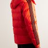 + adidas Originals Alpbach Quilted Logo-Jacquard Shell Hooded Down Jacket - BK