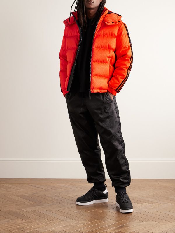 + adidas Originals Alpbach Quilted Logo-Jacquard Shell Hooded Down Jacket - OU