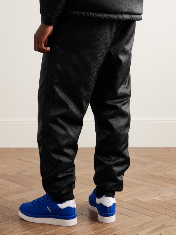 + adidas Originals Straight-Leg Reversible Logo-Jacquard Shell Down Sweatpants - BK + adidas Originals Straight-Leg Reversible Logo-Jacquard Shell Down Sweatpants - BK