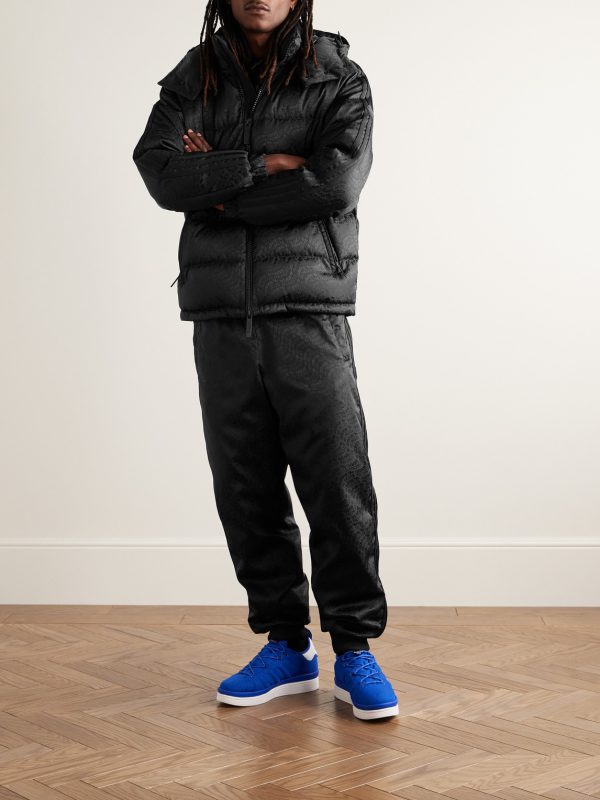 + adidas Originals Straight-Leg Reversible Logo-Jacquard Shell Down Sweatpants - OU + adidas Originals Straight-Leg Reversible Logo-Jacquard Shell Down Sweatpants - OU