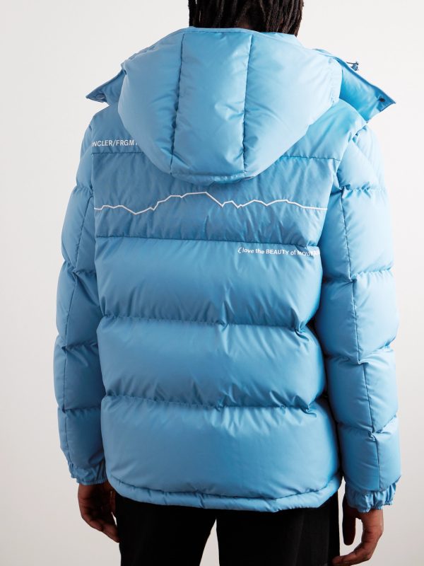 7 Moncler FRGMT Hiroshi Fujiwara Acanthus Quilted Shell Hooded Down Jacket - BK 7 Moncler FRGMT Hiroshi Fujiwara Acanthus Quilted Shell Hooded Down Jacket - BK