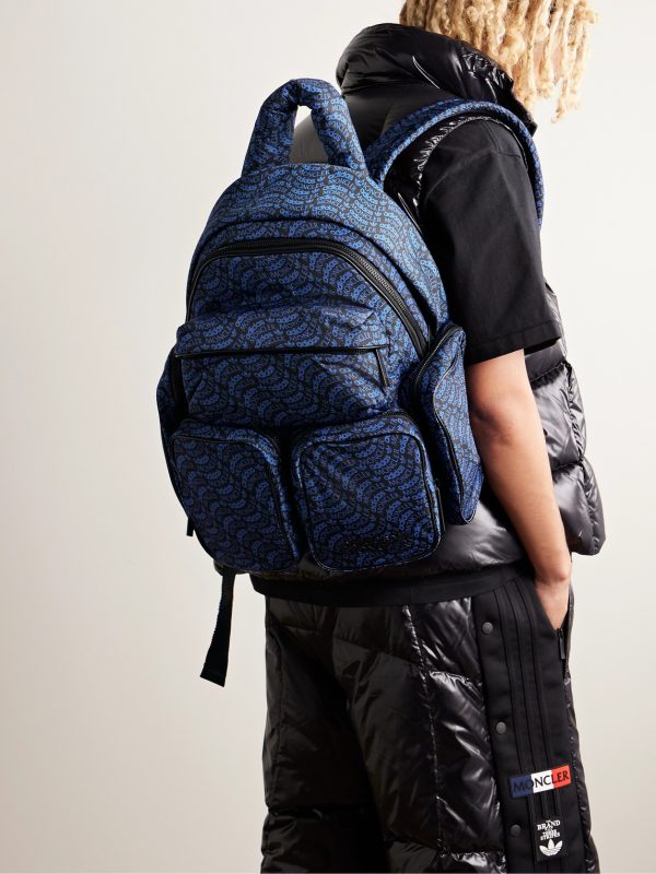 + adidas Originals Logo-Print Leather-Trimmed Padded Shell Backpack - OU + adidas Originals Logo-Print Leather-Trimmed Padded Shell Backpack - OU