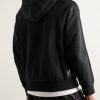 + adidas Originals Shell-Trimmed Logo-Appliquéd Cotton-Jersey Hoodie - BK
