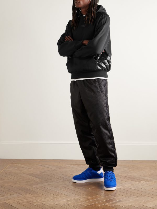 + adidas Originals Shell-Trimmed Logo-Appliquéd Cotton-Jersey Hoodie - OU
