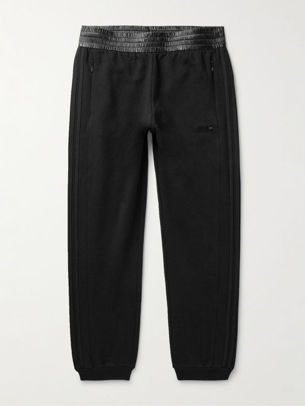 + adidas Originals Tapered Shell-Trimmed Cotton-Jersey Sweatpants + adidas Originals Tapered Shell-Trimmed Cotton-Jersey Sweatpants