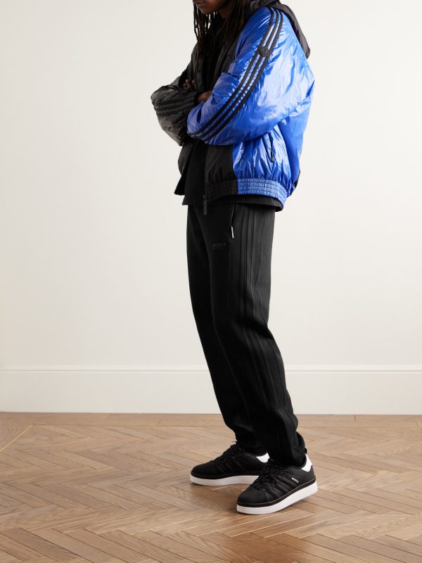 + adidas Originals Tapered Shell-Trimmed Cotton-Jersey Sweatpants - OU + adidas Originals Tapered Shell-Trimmed Cotton-Jersey Sweatpants - OU