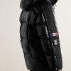 + adidas Originals Beiser Tech Jersey-Trimmed Quilted Glossed-Shell Hooded Down Jacket - BK