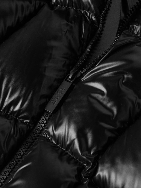 + adidas Originals Beiser Tech Jersey-Trimmed Quilted Glossed-Shell Hooded Down Jacket - CU