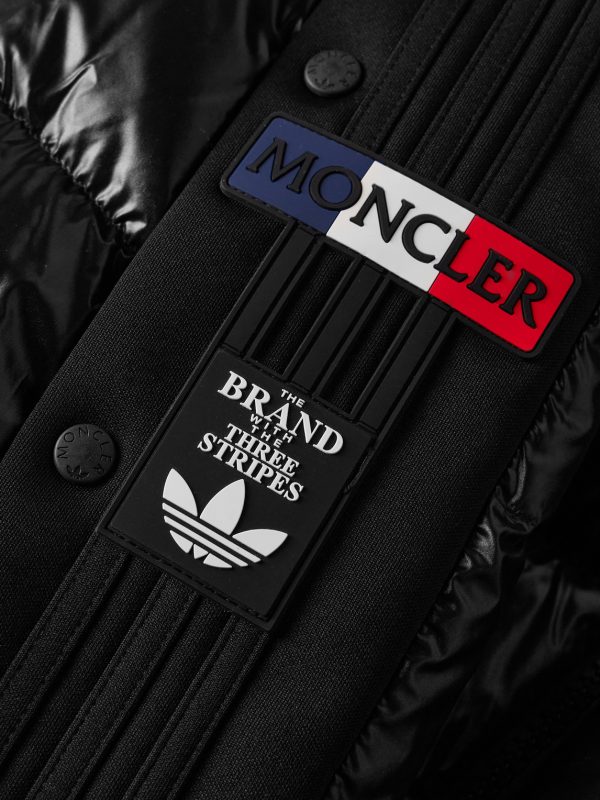 + adidas Originals Beiser Tech Jersey-Trimmed Quilted Glossed-Shell Hooded Down Jacket - E1
