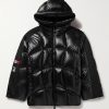 + adidas Originals Beiser Tech Jersey-Trimmed Quilted Glossed-Shell Hooded Down Jacket