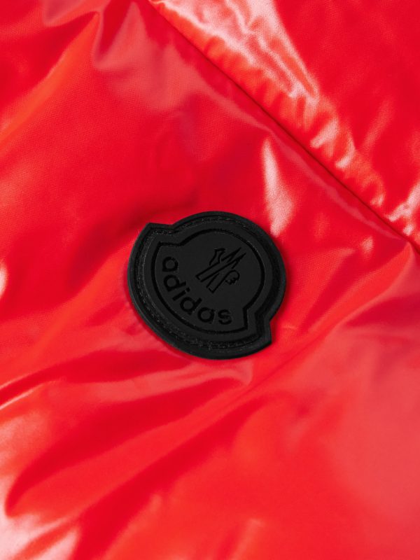 + adidas Originals Bozon Tech Jersey-Trimmed Quilted Glossed-Shell Down Gilet - E1 + adidas Originals Bozon Tech Jersey-Trimmed Quilted Glossed-Shell Down Gilet - E1