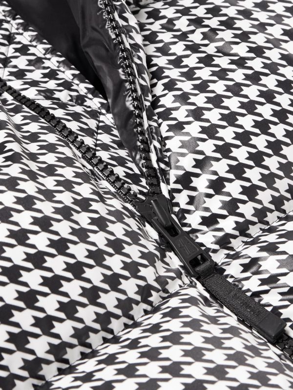 7 Moncler FRGMT Hiroshi Fujiwara Socotrine Houndstooth-Print Shell Hooded Down Jacket - CU