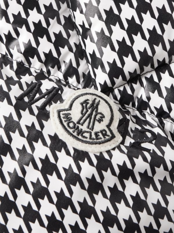 7 Moncler FRGMT Hiroshi Fujiwara Socotrine Houndstooth-Print Shell Hooded Down Jacket - E1