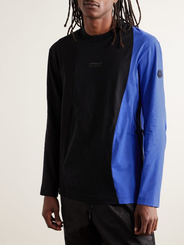+ adidas Originals Logo-Appliquéd Panelled Cotton-Piqué and Jersey T-Shirt - FR