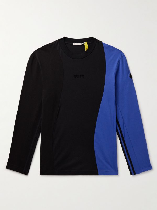 + adidas Originals Logo-Appliquéd Panelled Cotton-Piqué and Jersey T-Shirt