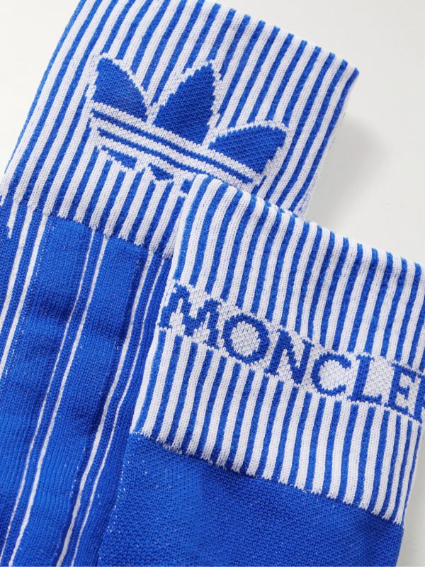 + adidas Originals Logo-Jacquard Ribbed Recycled Stretch-Knit Socks - CU + adidas Originals Logo-Jacquard Ribbed Recycled Stretch-Knit Socks - CU