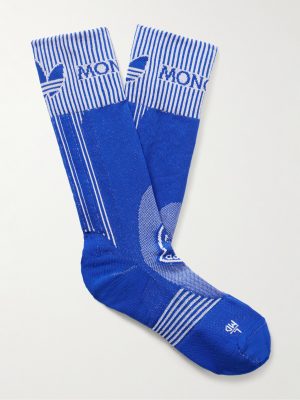 + adidas Originals Logo-Jacquard Ribbed Recycled Stretch-Knit Socks