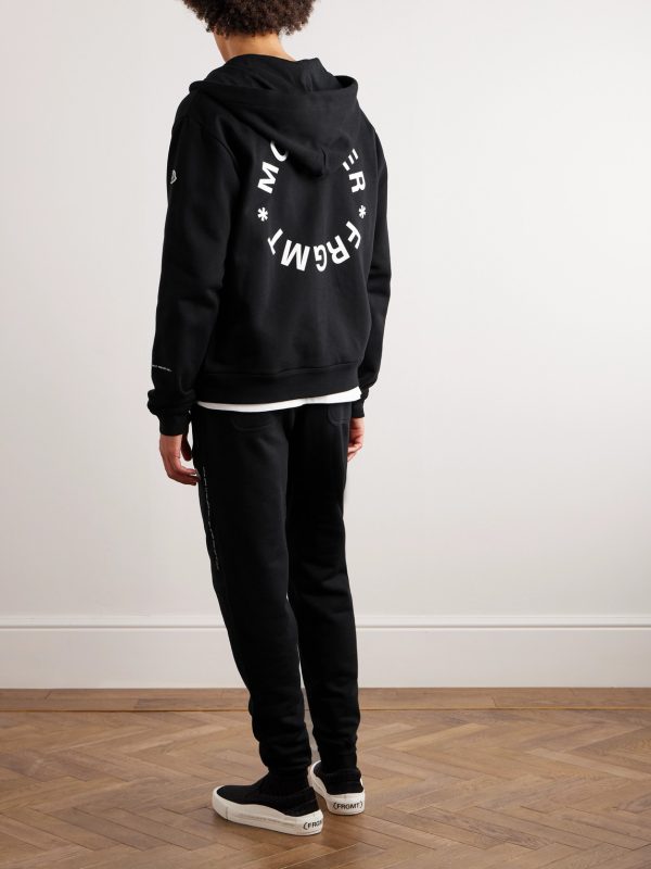 7 Moncler FRGMT Hiroshi Fujiwara Logo-Print Cotton-Jersey Hoodie - OU