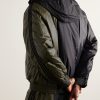 + adidas Originals Balzers Logo-Appliquéd Striped Panelled Shell Hooded Down Jacket - BK + adidas Originals Balzers Logo-Appliquéd Striped Panelled Shell Hooded Down Jacket - BK