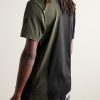 + adidas Originals Logo-Appliquéd Panelled Cotton-Piqué and Jersey T-Shirt - BK