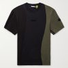+ adidas Originals Logo-Appliquéd Panelled Cotton-Piqué and Jersey T-Shirt