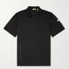 7 Moncler FRGMT Hiroshi Fujiwara Logo-Appliquéd Satin-Trimmed Cotton-Jersey Polo Shirt