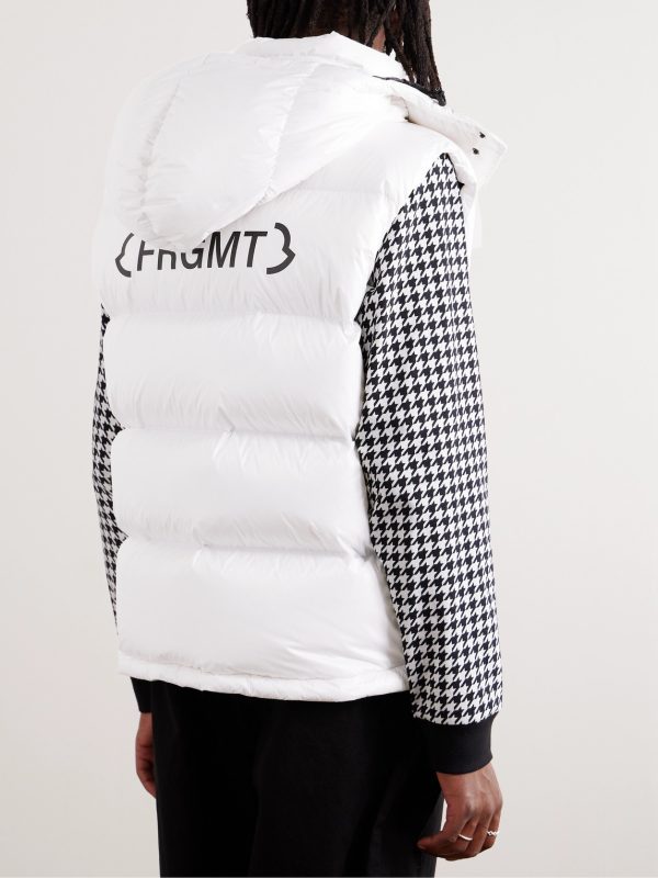 7 Moncler FRGMT Hiroshi Fujiwara Marsh Quilted Shell Hooded Down Gilet - BK