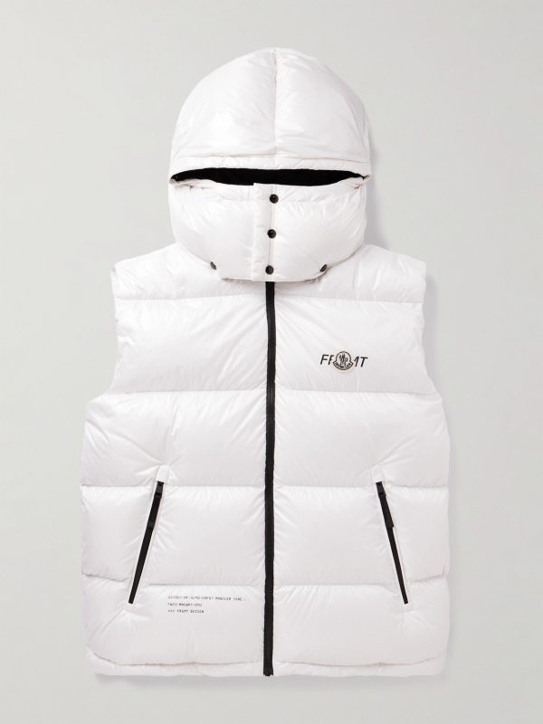 7 Moncler FRGMT Hiroshi Fujiwara Marsh Quilted Shell Hooded Down Gilet