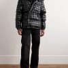 7 Moncler FRGMT Hiroshi Fujiwara Borage Quilted Houndstooth-Printed Felt Hooded Down Jacket - OU