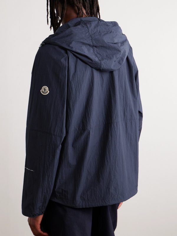 7 Moncler FRGMT Hiroshi Fujiwara Dotter Crinkled-Shell Hooded Jacket - BK 7 Moncler FRGMT Hiroshi Fujiwara Dotter Crinkled-Shell Hooded Jacket - BK