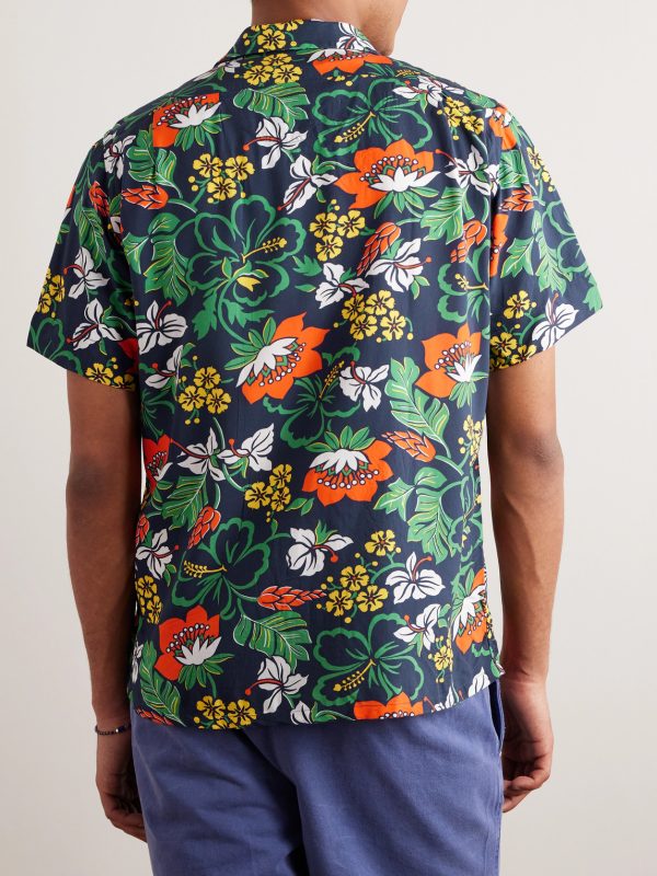 Floral-Print Satin Shirt - BK Floral-Print Satin Shirt - BK