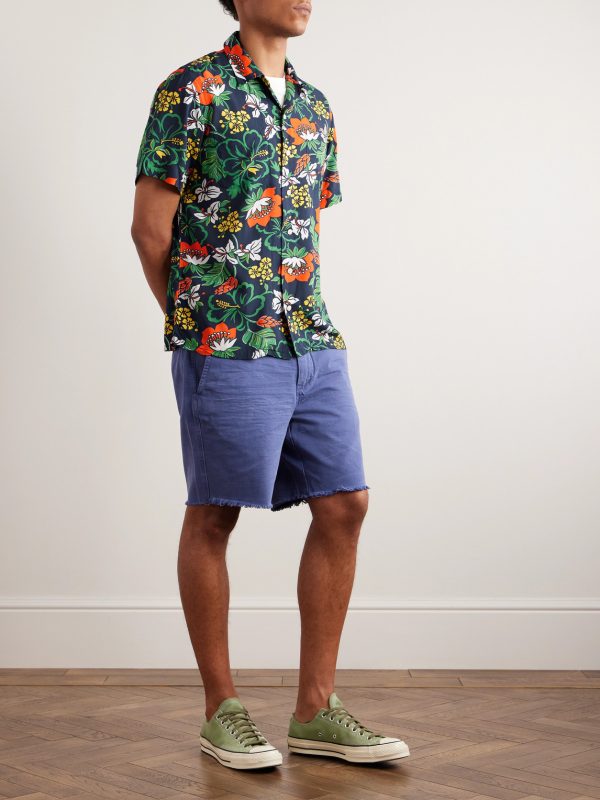 Floral-Print Satin Shirt - OU Floral-Print Satin Shirt - OU