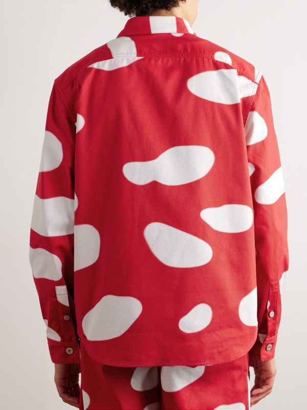 Logo-Debossed Printed Cotton-Twill Shirt - BK Logo-Debossed Printed Cotton-Twill Shirt - BK