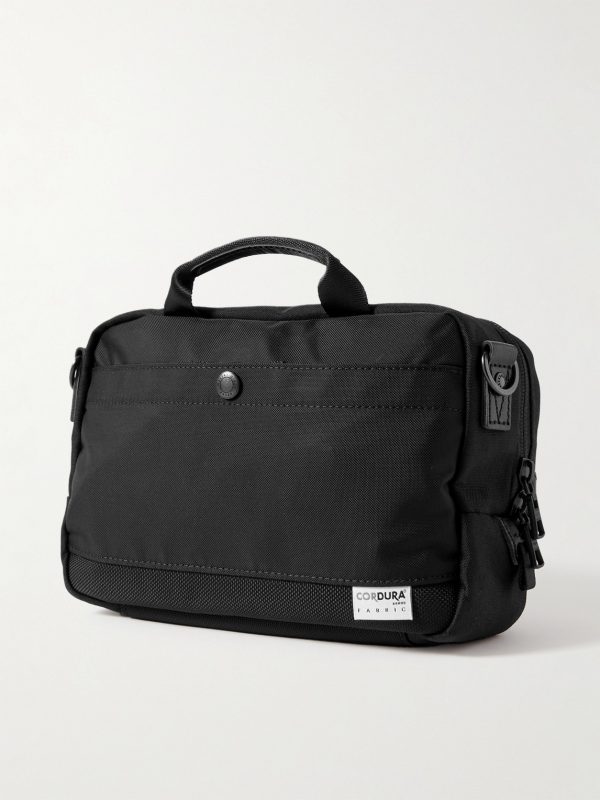 Potential Small Leather-Trimmed CORDURA® Nylon Messenger Bag - BK Potential Small Leather-Trimmed CORDURA® Nylon Messenger Bag - BK