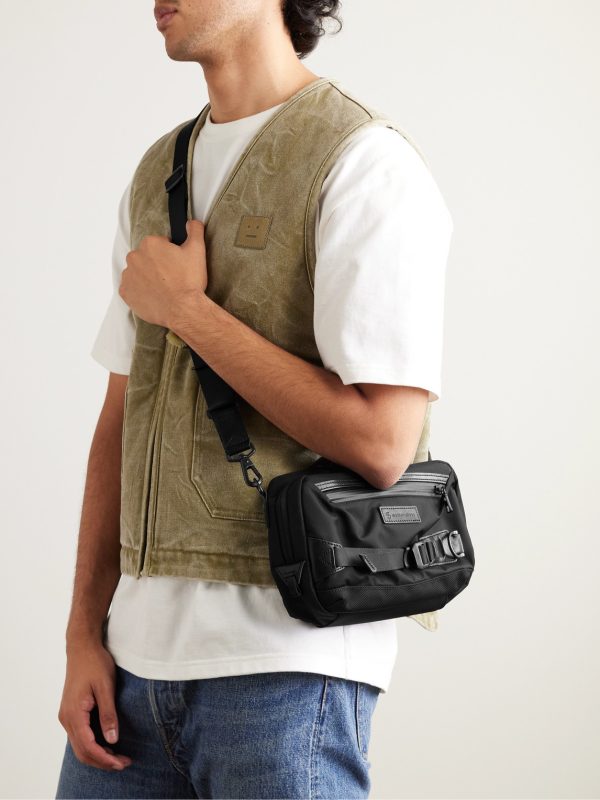 Potential Small Leather-Trimmed CORDURA® Nylon Messenger Bag - OU Potential Small Leather-Trimmed CORDURA® Nylon Messenger Bag - OU
