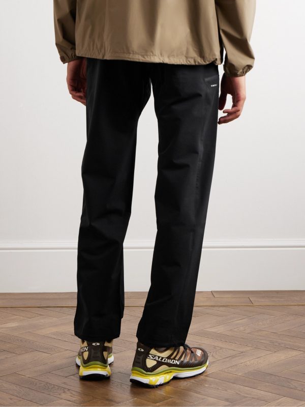 Slim-Fit Straight-Leg Belted Ecorepel® Bio Trousers - BK