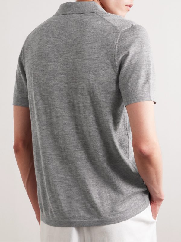 Stendhal Merino Wool Polo Shirt - BK Stendhal Merino Wool Polo Shirt - BK