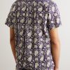 Camp-Collar Printed Cotton-Gauze Shirt - BK