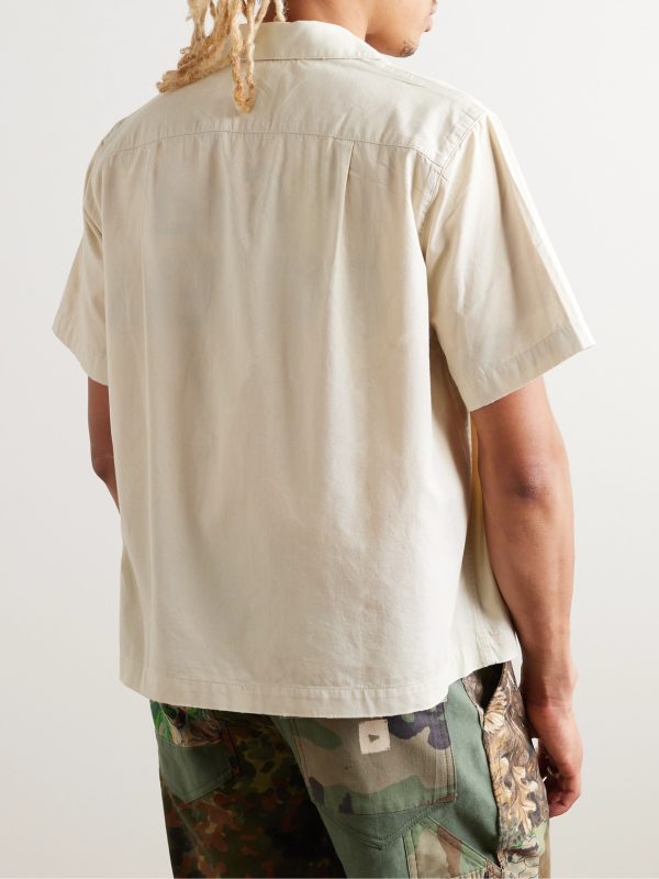 Mechanic Camp-Collar Cotton-Twill Shirt - BK Mechanic Camp-Collar Cotton-Twill Shirt - BK