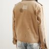 Rough Rider Distressed Cotton-Canvas Biker Jacket - BK Rough Rider Distressed Cotton-Canvas Biker Jacket - BK