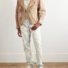 Rough Rider Distressed Cotton-Canvas Biker Jacket - OU Rough Rider Distressed Cotton-Canvas Biker Jacket - OU