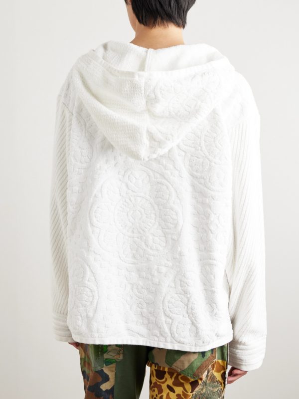 Beach Baja Embroidered Recycled Cotton-Terry Hoodie - BK Beach Baja Embroidered Recycled Cotton-Terry Hoodie - BK